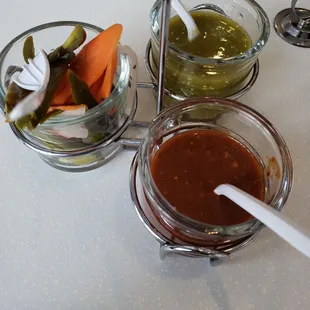 delicious salsas... perfect amount of spice!