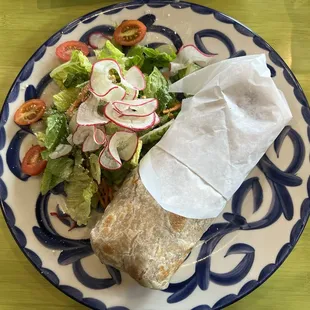 The egg burrito with chorizo.