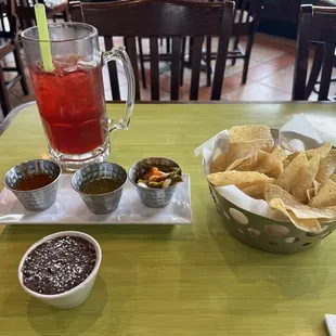 Jamaica with chips and salsa