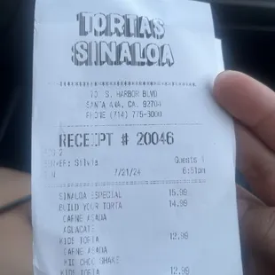 Proof receipt and the call where i was left on hold