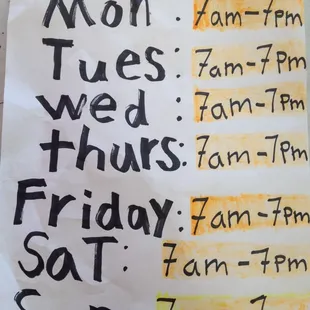 Here at Tortas y jugos jiquilpan we are open from 7am - 7pm everyday Mon-Sun