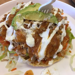 Pork tostada