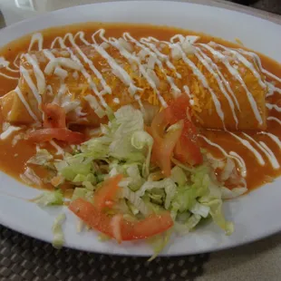 Hubs order of Smothered Burrito from Tortas Y Tacos El Chino, January 3rd 2014 visit.