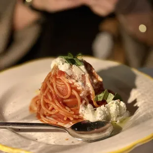 Spaghetti stracciatella