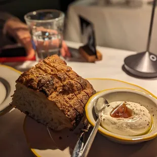 Rosemary Focaccia with ricotta and honey