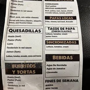 menu- prices are reasonable