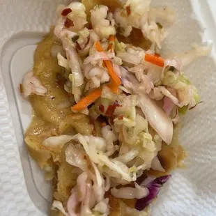 Pork and cheese pupusa