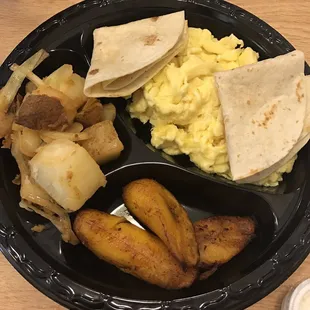 Substituted the beans for home fries (Salvadoran Breakfast platter)