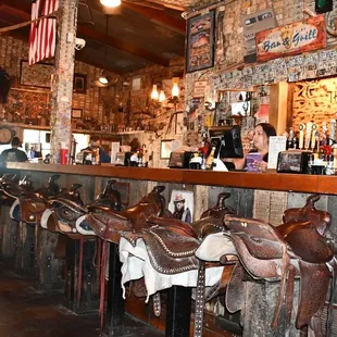 Fun place, loved the saddle bar stools!