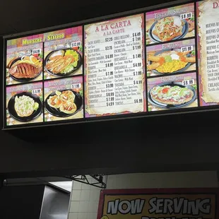 menu and prices