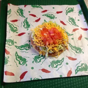 a tortilla on a tray