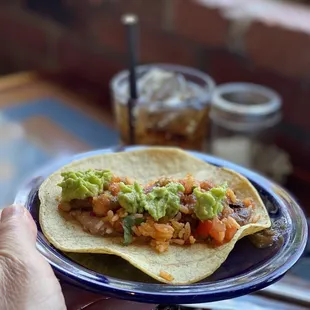 Made myself a taco from the carne asada plate