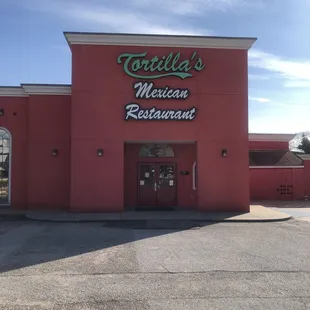 The entrance to the building