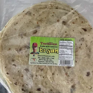 Package of a dozen tortillas