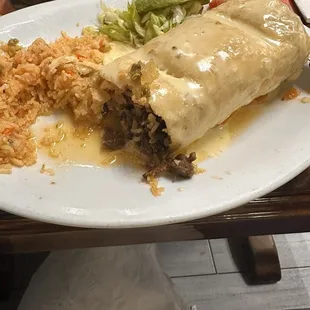 Chimichanga with extra oil