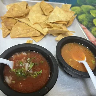 Tortilla chips and salsas