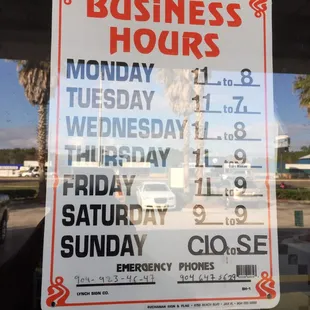 business hours