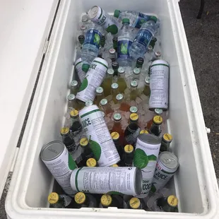 Ice cold refreshments.