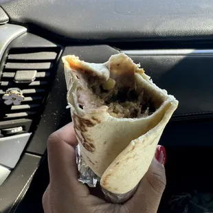 Burrito desebrada en verde.