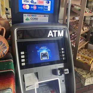 They do not accept cards only cash. There is an ATM