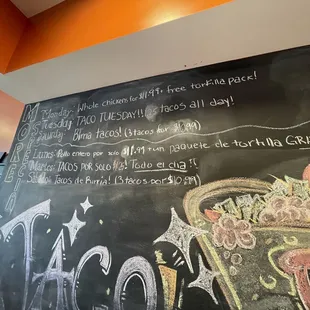 Daily specials