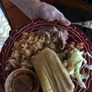 Carnitas Tamale with Hot Salsa