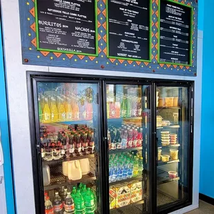 Take and go drinks, desserts etc and menu