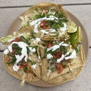 Chicken and shrimp tacos
