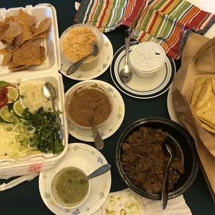 Family taco meal. More than enough food for 5. Super adorable. Simple, authentic flavor