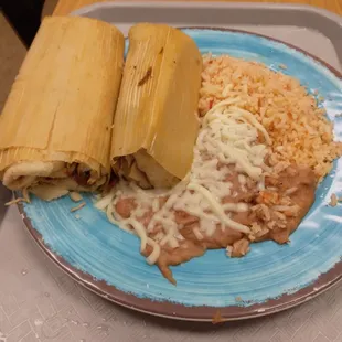Chicken tamale platter