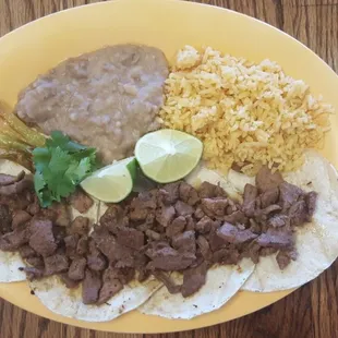 a plate of mexican food