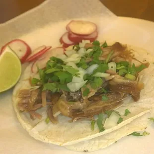 Carnitas taco, was nice and tender.