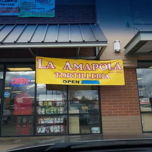 the front of the store