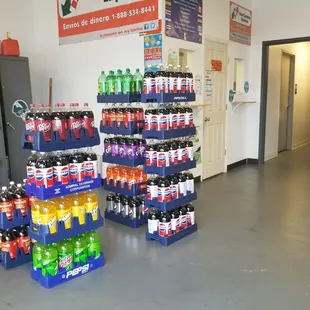 a variety of soft drinks