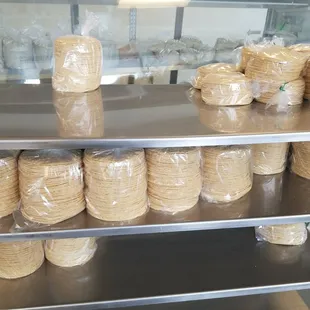 stacks of tortillas