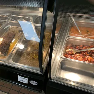 Hot bar with protein options