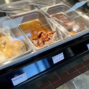 Tamales, whole chicken, ribs.
