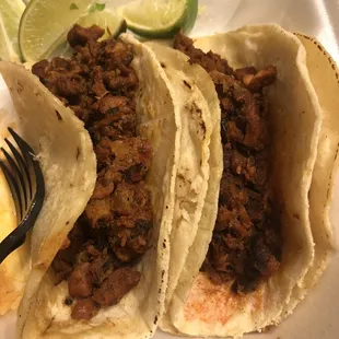 Al pastor tacos  absolutely delicious!!