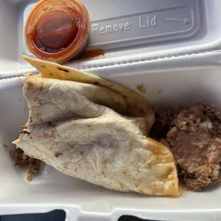 We got the steak burrito though, it was ground beef rather than steak.