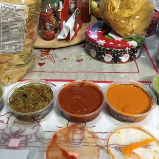 The best salsas ever. So good.