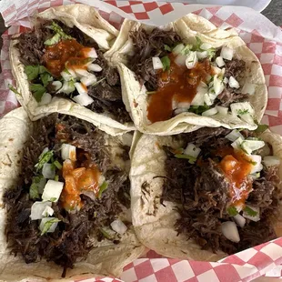 Barbacoa street tacos