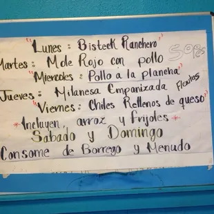 Look at their daily menu. Awesome!