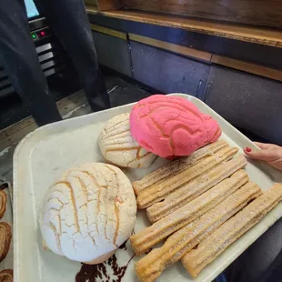 Soft and sweet Conchas and churros..