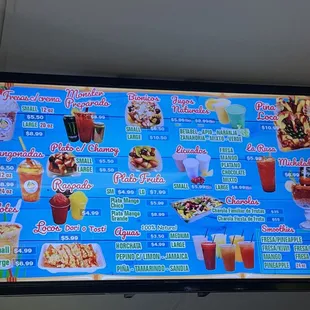 New menus