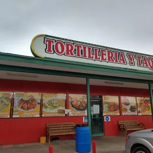 the front of the restaurant