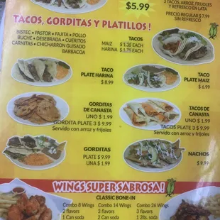 ramen and noodles, menu