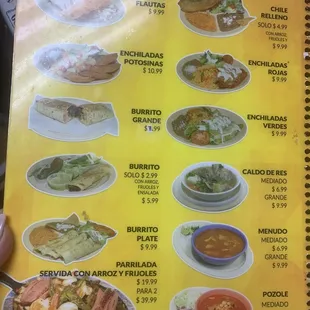 ramen and noodles, menu