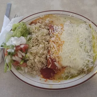 Mexican Flag Enchiladas