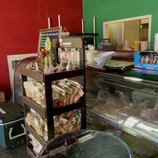 a display of tortillas