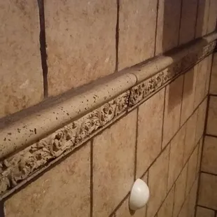 Bathroom is also nicer than expected - and quite clean. Nice tile!